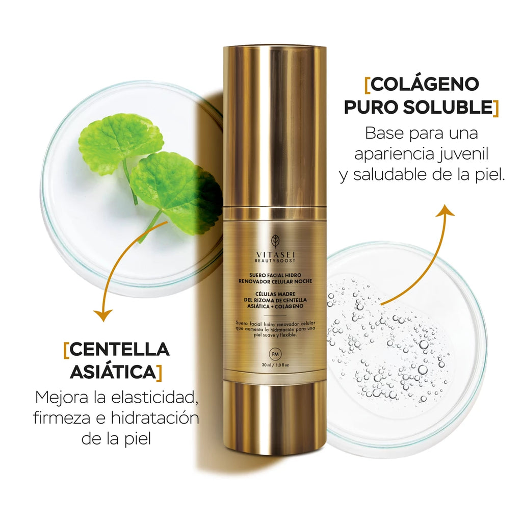 Kit de serums faciales día y noche  con células madre vegetales