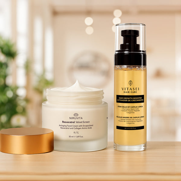 Kit Resveratrol Velvet Screen con Colágeno + Activador Capilar con Células Madre